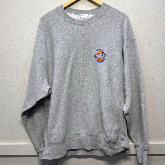 Vtg 1997 NCAA Final Four Basketball Gray Pullover Sweater Men's Sz XL - Picture 1 of 5